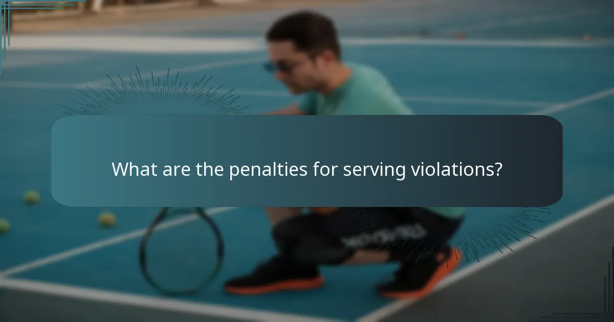 What are the penalties for serving violations?
