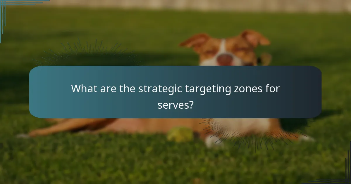 What are the strategic targeting zones for serves?