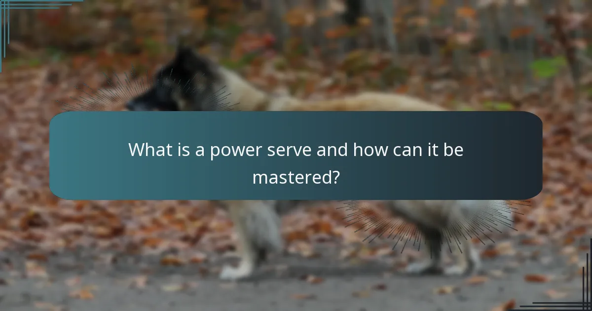 What is a power serve and how can it be mastered?
