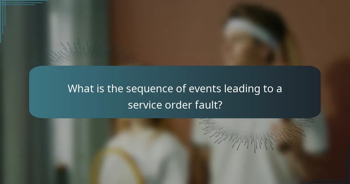 What is the sequence of events leading to a service order fault?